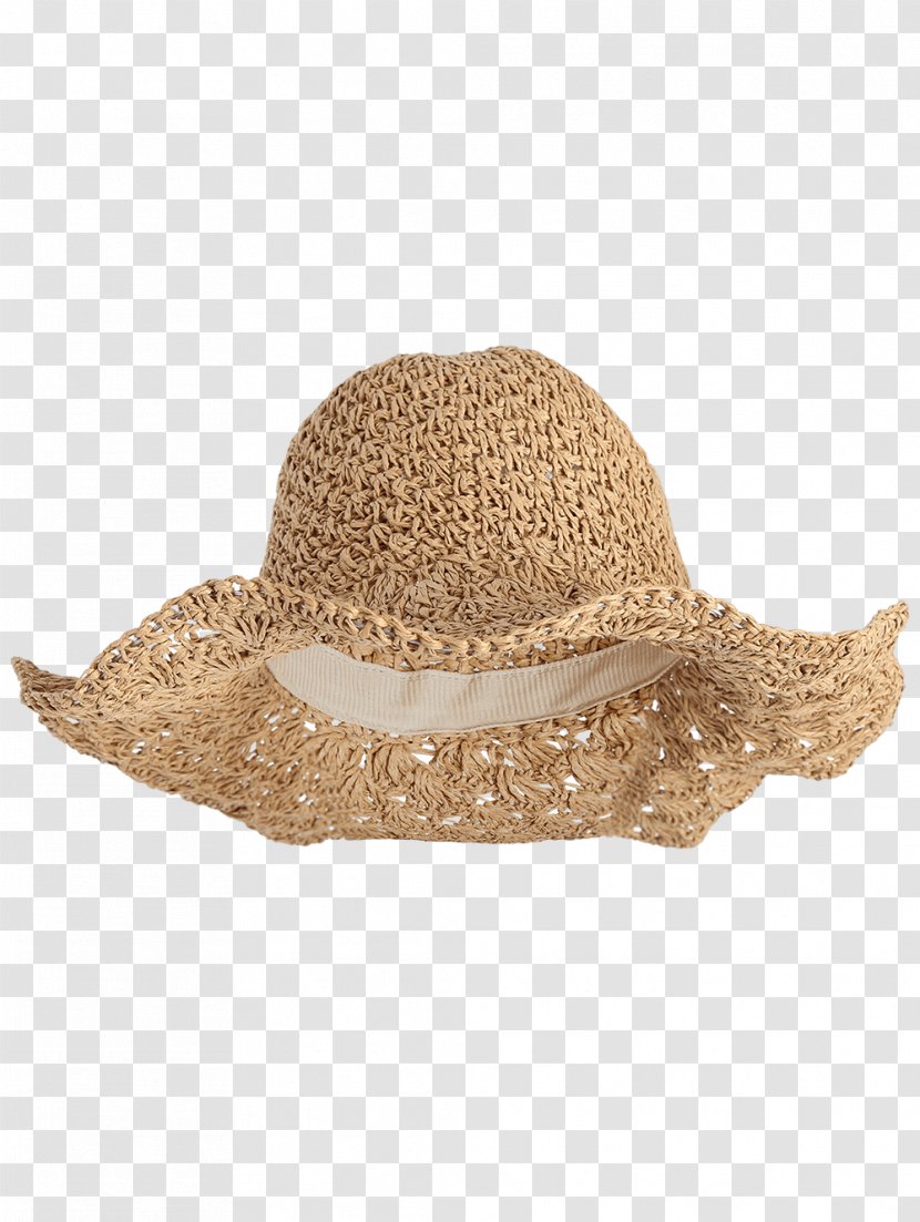 Fashion Spaghetti Strap Crop Top Sun Hat - Straw Transparent PNG