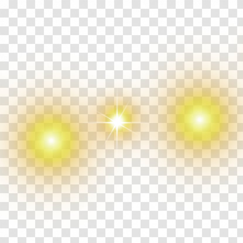 Light Yellow Computer Pattern - Symmetry - Faint Halo Effect Elements Transparent PNG