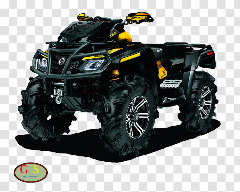 Can-Am Motorcycles Off-Road All-terrain Vehicle Side By Bombardier Recreational Products - Tire - Quadrangle Transparent PNG
