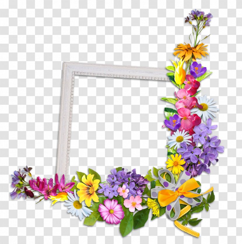 Paper Picture Frames Flower Clip Art - Floral Design - Portrait Transparent PNG