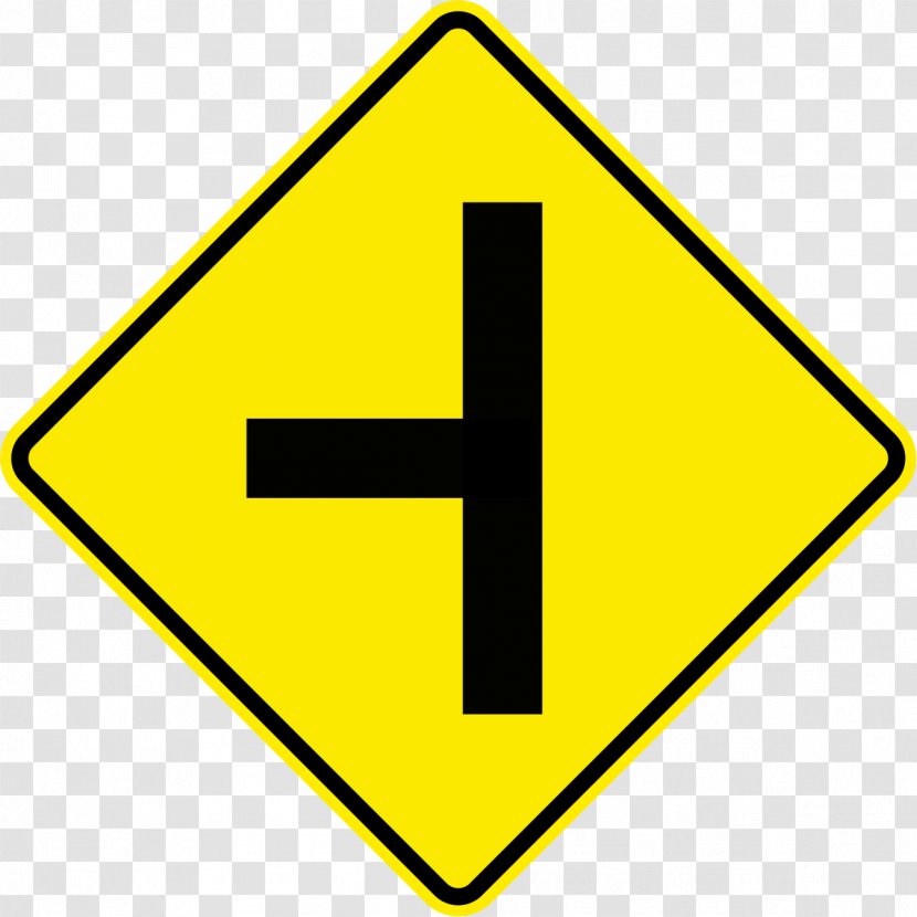 Traffic Sign Warning Road Three-way Junction Transparent PNG