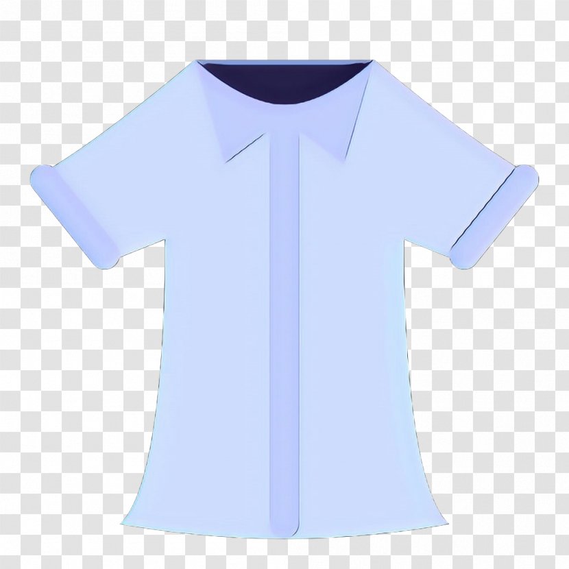 Clothing White Blue T-shirt Sleeve - Pop Art - Polo Shirt Collar Transparent PNG