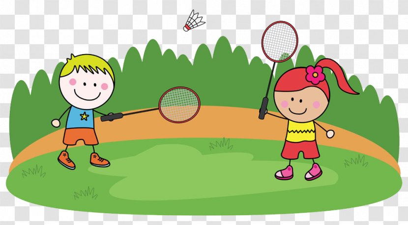 Badminton Child Play Clip Art - Heart - Cartoon Transparent PNG