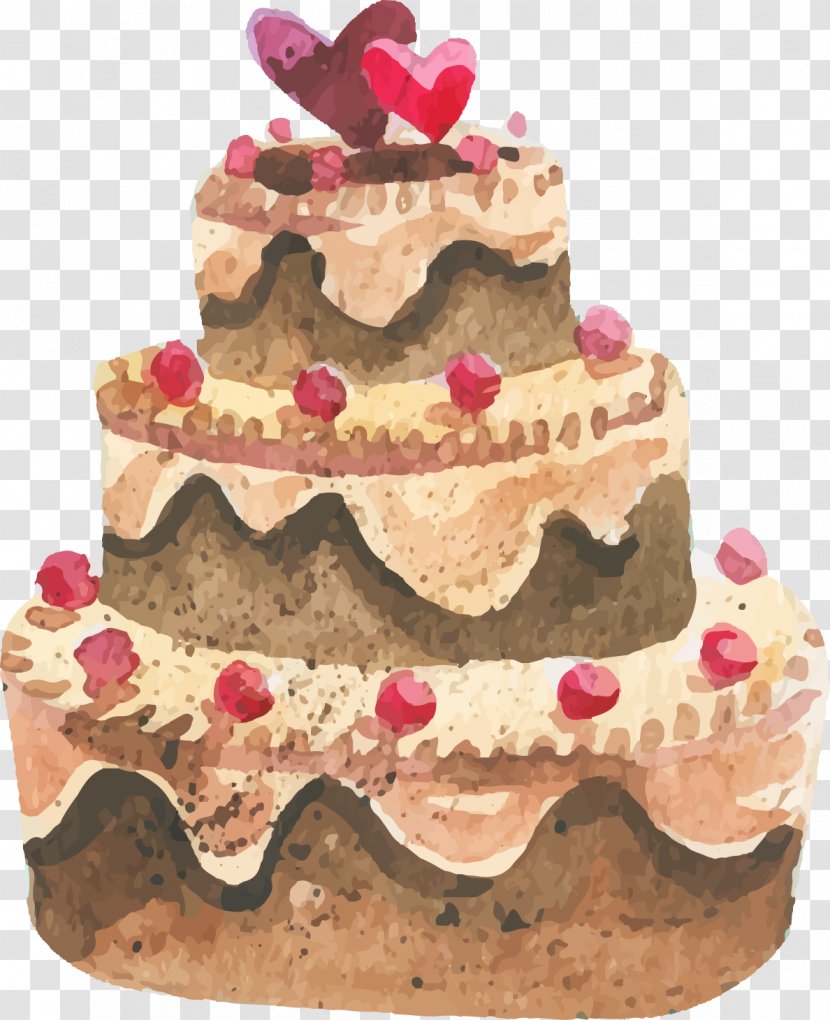 Wedding Cake Rainbow Cookie Dobos Torte Un Si Beau Jour - Dessert - Vector Hand-painted Watercolor Transparent PNG