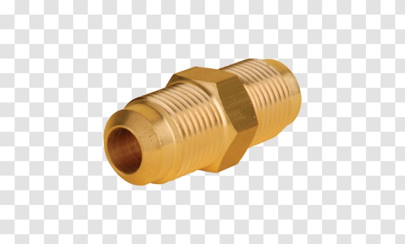 Brass Flare Fitting Piping And Plumbing Pipe - Metal Transparent PNG