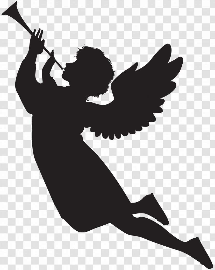Angel Silhouette Clip Art - With Fanfare Image Transparent PNG
