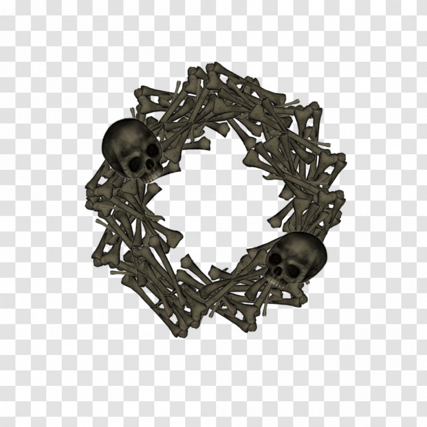 Wreath Skull Garland Sprocket DeviantArt - Gothic Transparent PNG