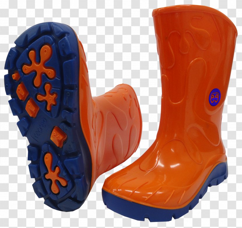 Orange Background - Rain Boot - Electric Blue Personal Protective Equipment Transparent PNG