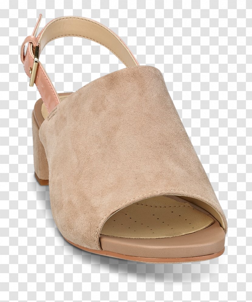 Suede Sandal Shoe - Beige Transparent PNG