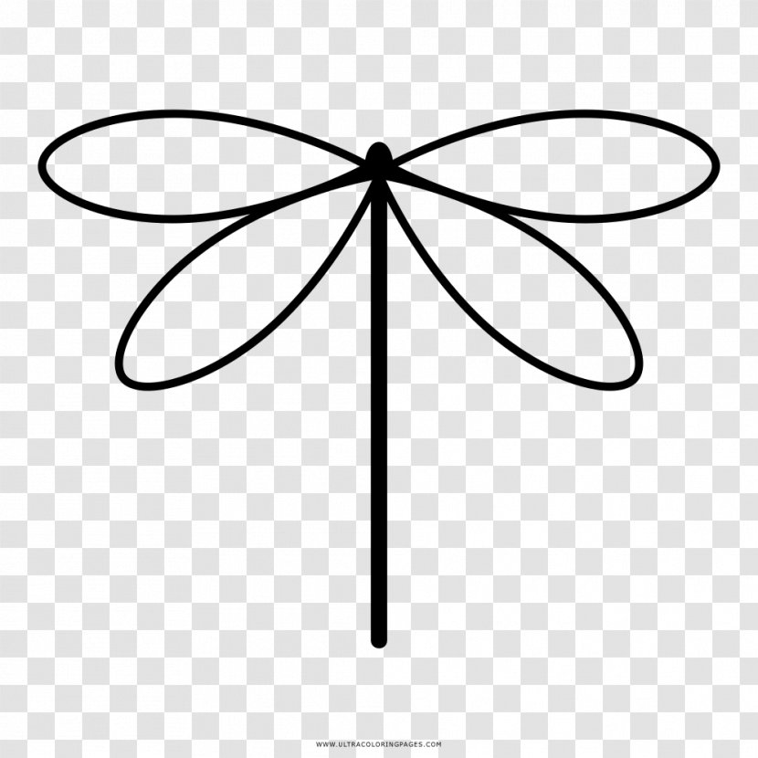Drawing Coloring Book Painting Dragonfly - Line Art Transparent PNG