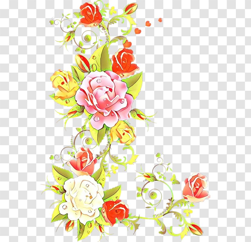 Pink Flower Cartoon - Floral Design - Arranging Rose Family Transparent PNG
