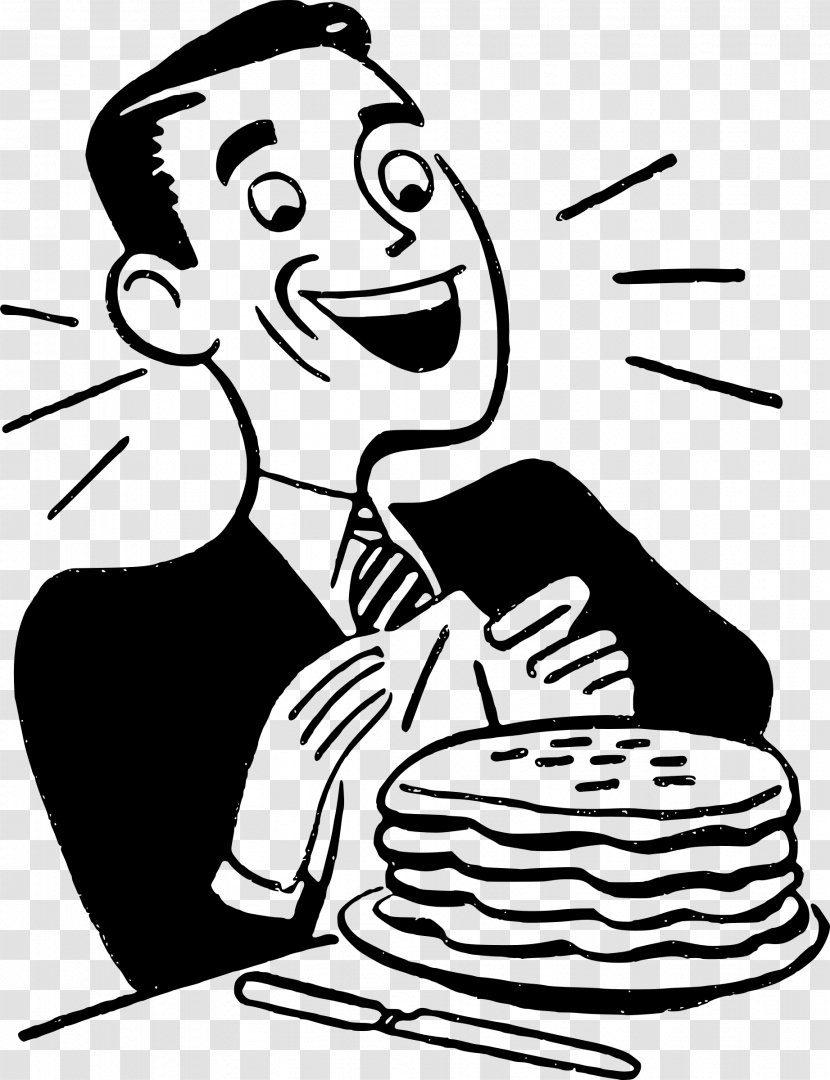Breakfast Pancake Eating Clip Art - Cartoon - Fathers Day Transparent PNG