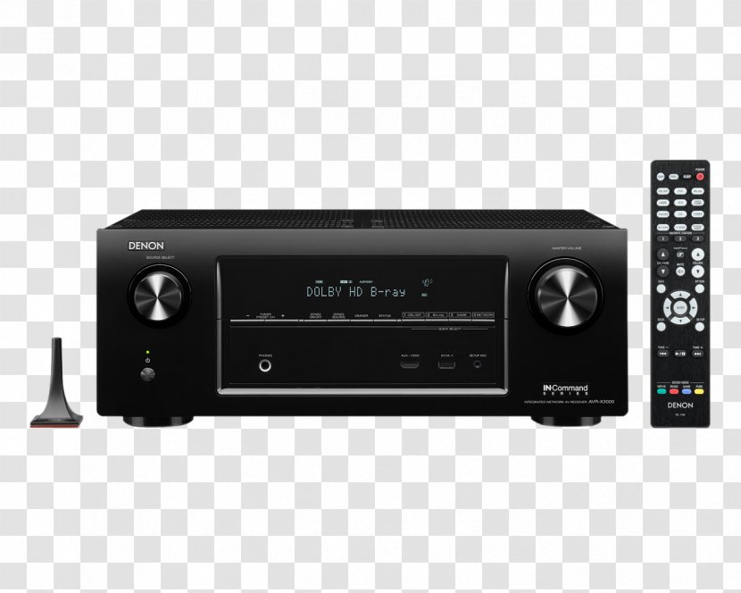 Denon AVR-X3400H 7.2 Channel AV Receiver AVR X3400H Home Theater Systems - Electronic Device - Technology Transparent PNG