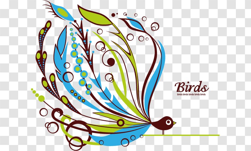 Drawing Flower Royalty-free Ornament - Painting - Creative Abstract Birds Transparent PNG