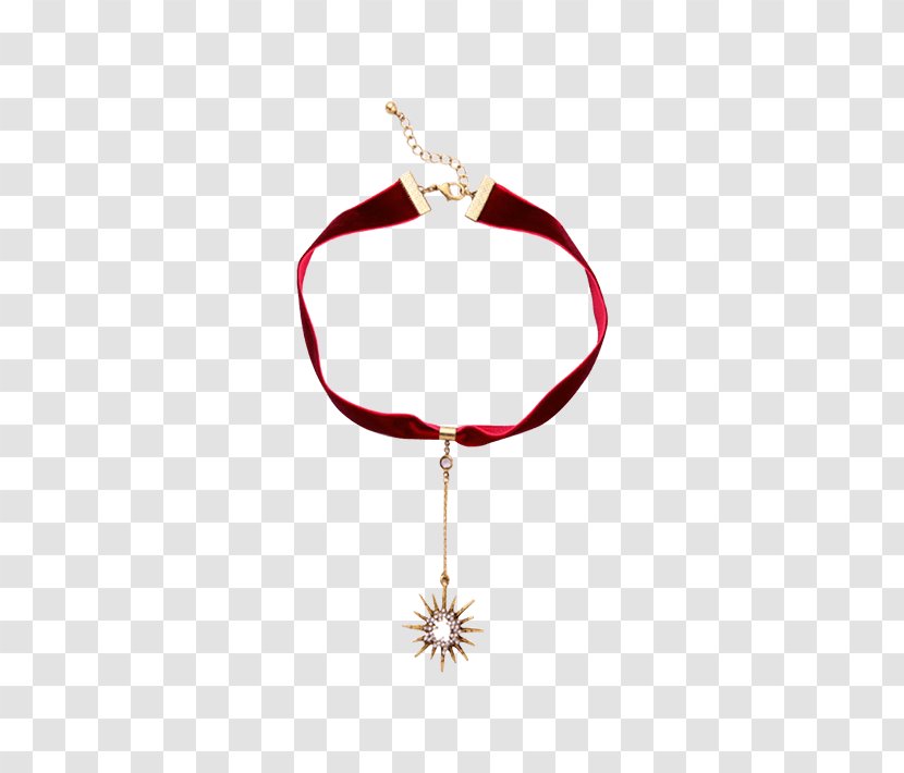 Choker Necklace Jewellery Velvet Collar - Chain Transparent PNG