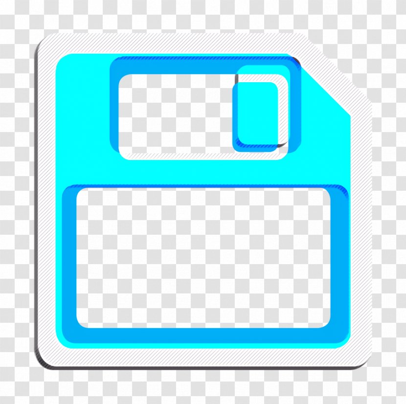 Disk Icon Drive Floppy - Electric Blue Rectangle Transparent PNG
