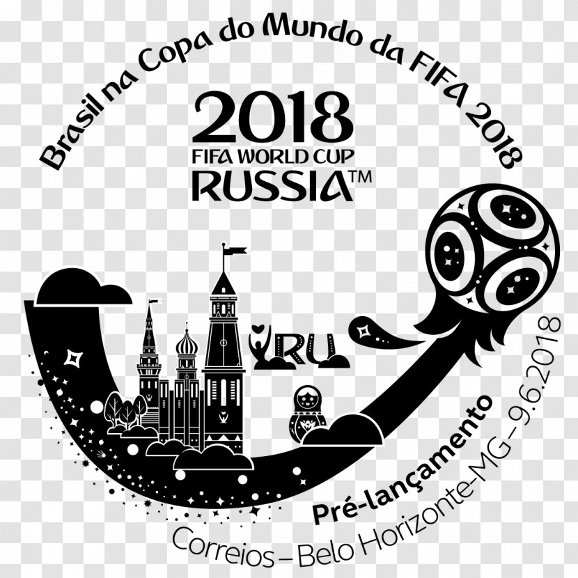 2018 World Cup Philately Rubber Stamp Postage Stamps Russia - Black And White Transparent PNG
