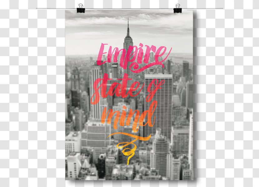 Empire State Building Brooklyn Skyline Poster Photography - Text - Norml Transparent PNG