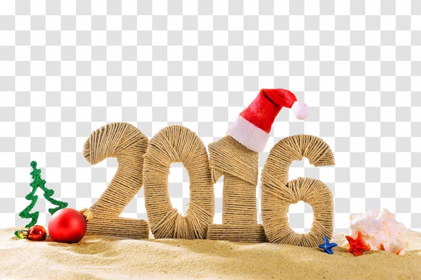 Beach New Year's Day Christmas Holiday - Wish - Creative 2016 Transparent PNG