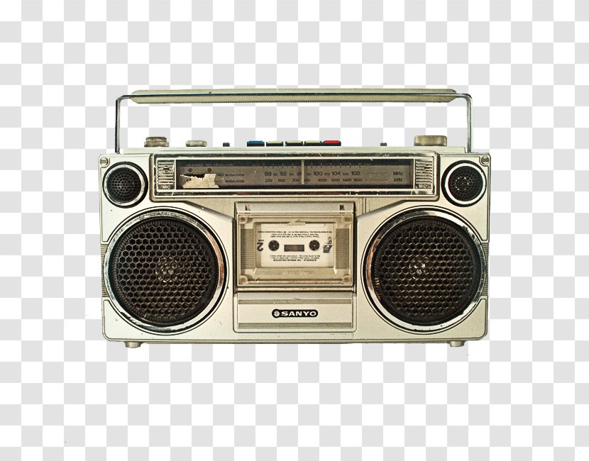 Boombox Compact Cassette VCR/DVD Combo - Product Design - Radio Transparent PNG