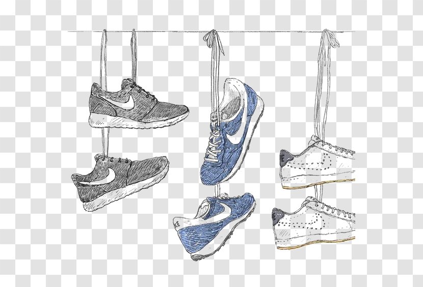 Nike Shoe Illustrator Illustration - Artist - Cartoon Shoes Transparent PNG