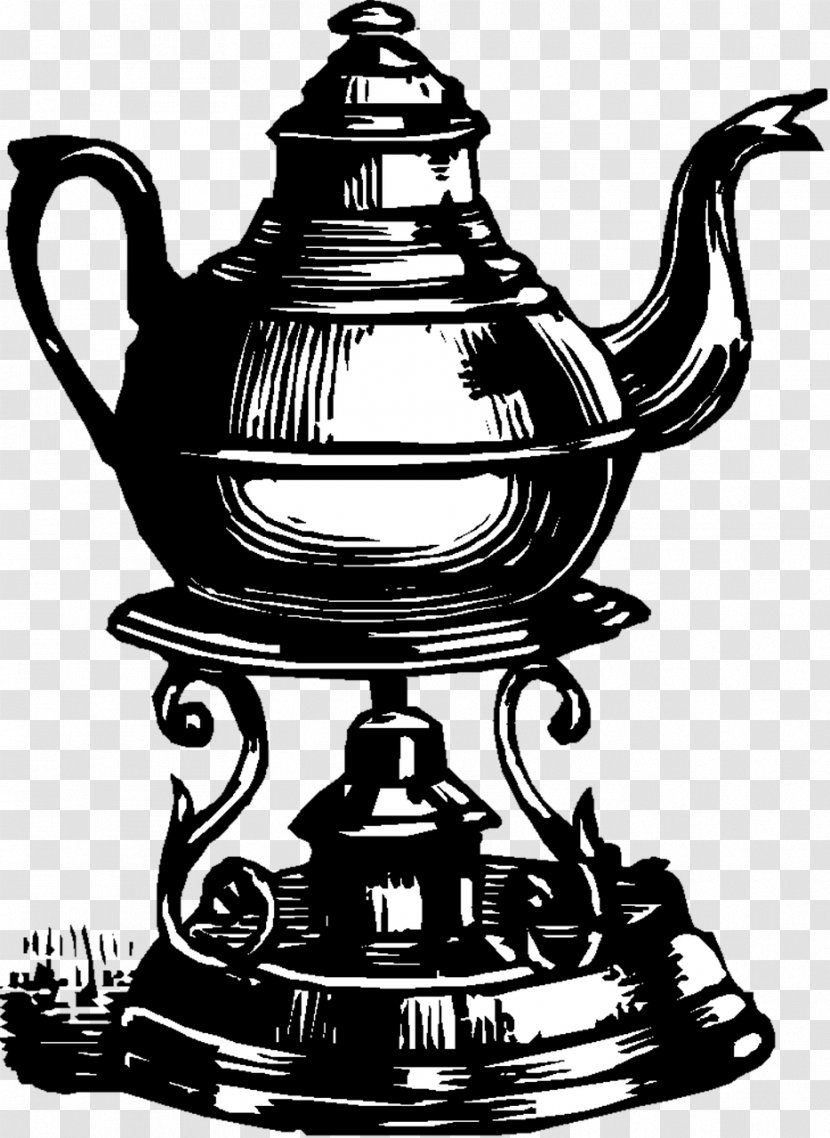 Teapot Earl Grey Tea Green - Black And White - Kettle Transparent PNG