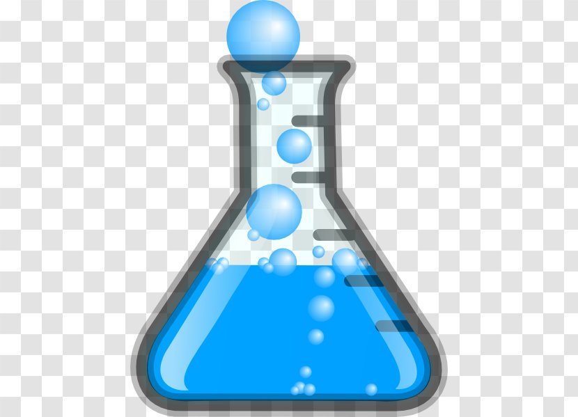 Clip Art Laboratory Flasks Chemistry Beaker - Blue Pointy Bubbles Transparent PNG