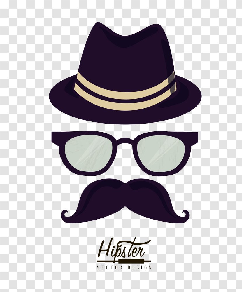 Cartoon Poster Illustration - Moustache - Creative Hat Transparent PNG