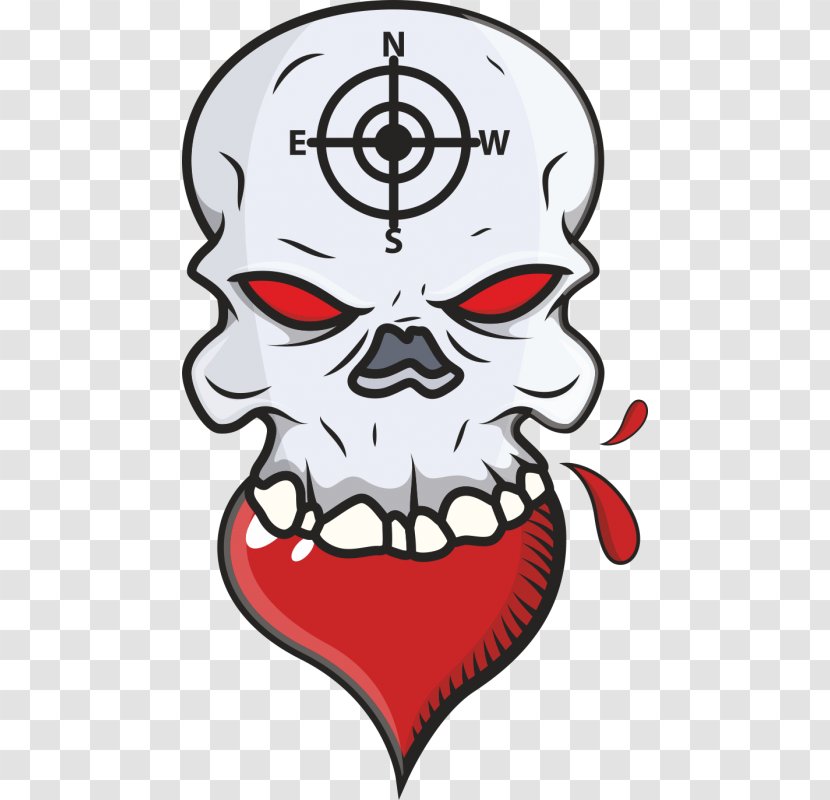 Drawing Cartoon - Flower - Skull Transparent PNG