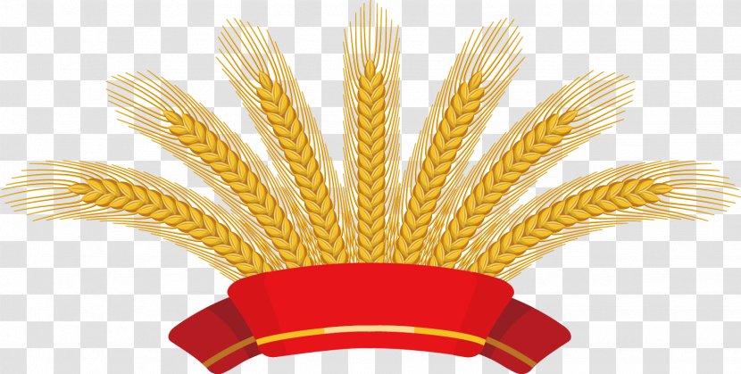 Common Wheat Ear Clip Art - Red Ribbon Harvest Transparent PNG