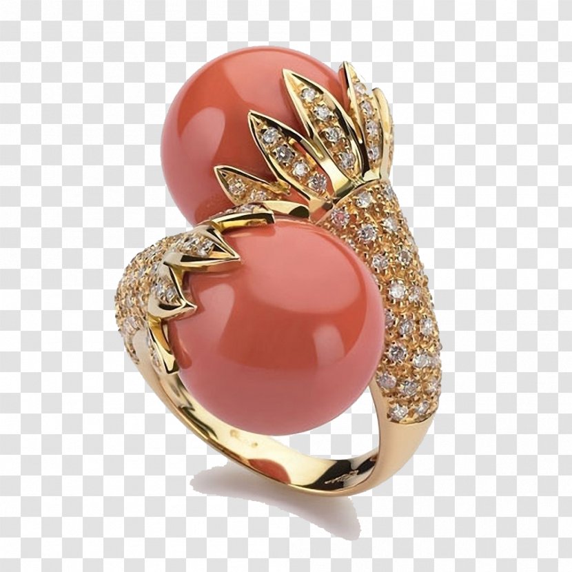 Jewellery Coral Ring Goldsmith - Gemstone - Stone Transparent PNG