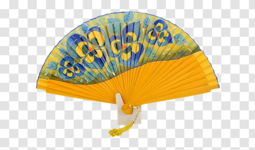 Ceiling Fans Decorative Arts Hand Fan - Yellow Transparent PNG