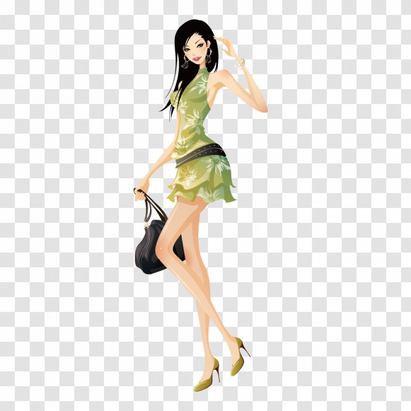 Woman Fashion Illustration - Flower - Vector Women's Transparent PNG