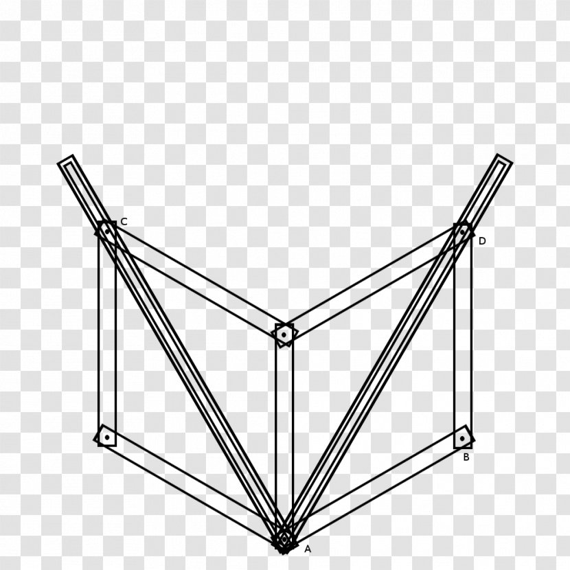 Bicycle Frames Line Triangle - Rectangle - Angular Geometry Transparent PNG