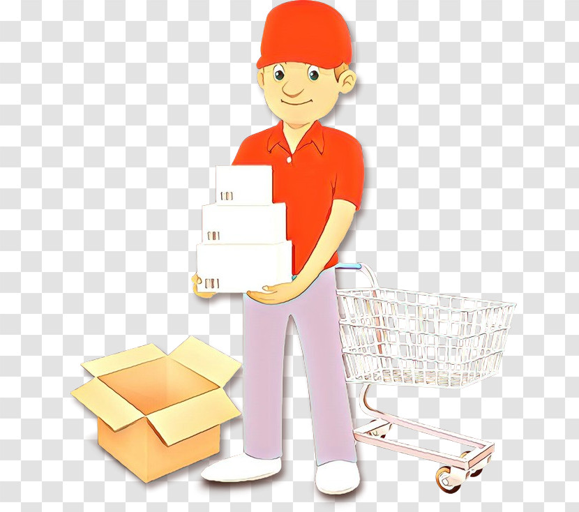 Cartoon Package Delivery Job Construction Worker Transparent PNG