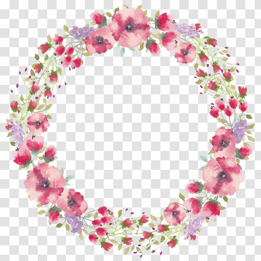 Floral Design Watercolor Painting Flower Clip Art - Photography - Beautiful Hand-painted Garlands Transparent PNG