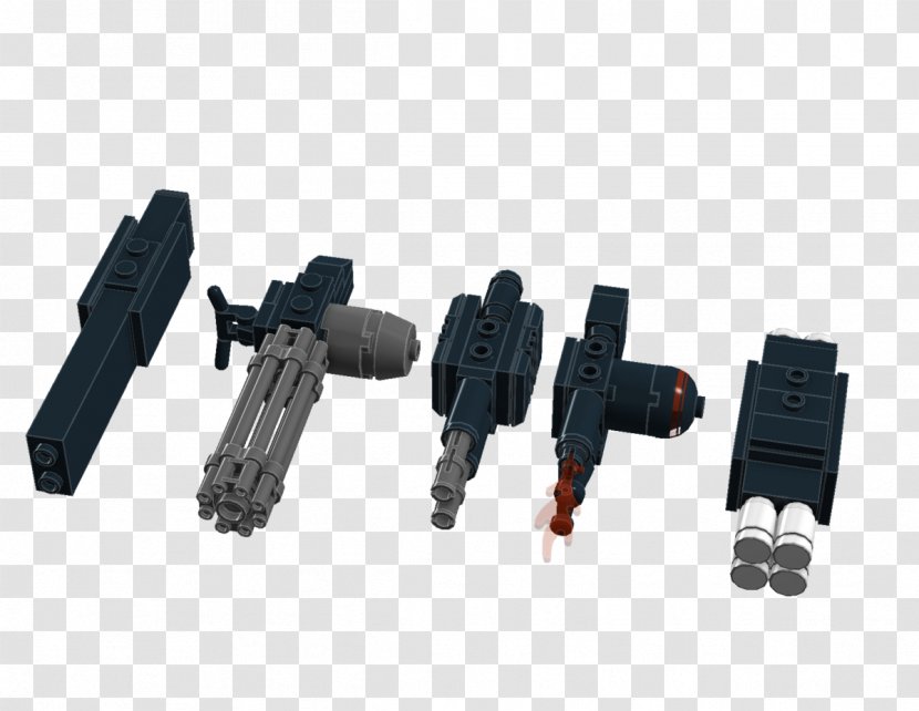 Lego Gun Ideas Gatling - Electronic Component - Weapon Transparent PNG