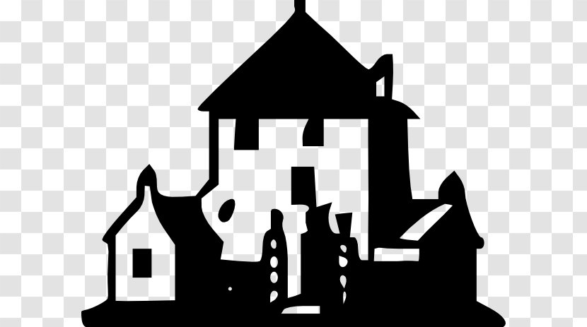 Haunted House Clip Art - Monochrome Photography Transparent PNG