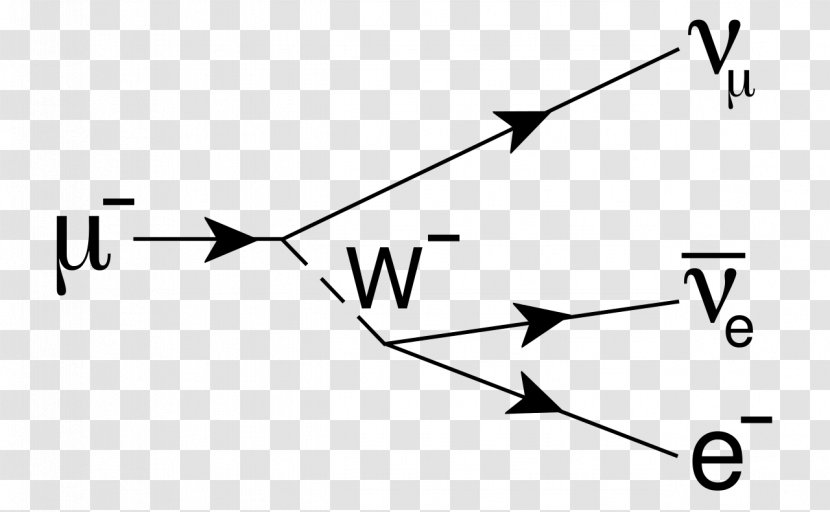 Muon Electron Neutrino Particle - Lepton - Feynman Diagram Transparent PNG