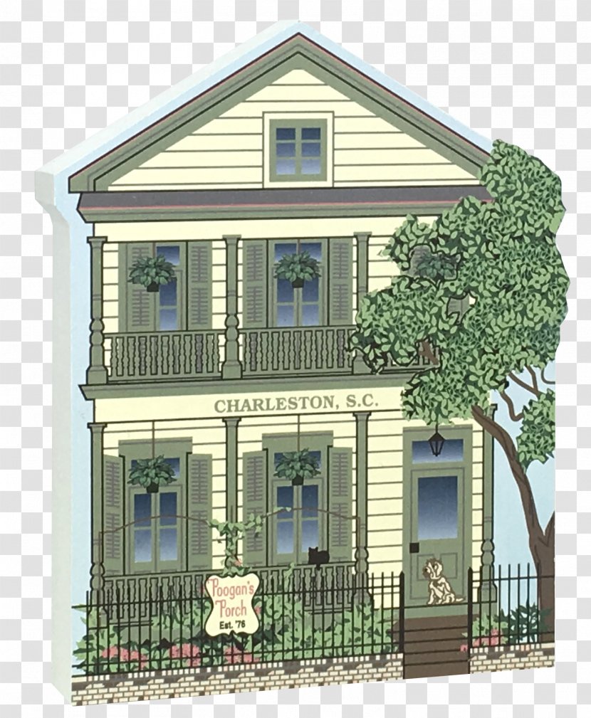 Poogan's Porch House Rainbow Row Home Window - Charleston South Carolina History Transparent PNG