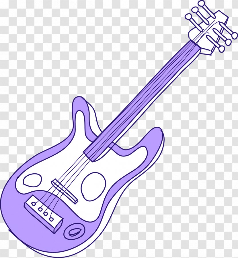 Bass Guitar Musical Instrument Electric - Watercolor Transparent PNG