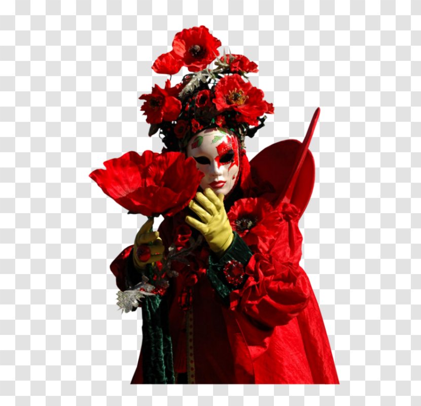Venice Carnival Costume Woman Disguise - Rose Family Transparent PNG