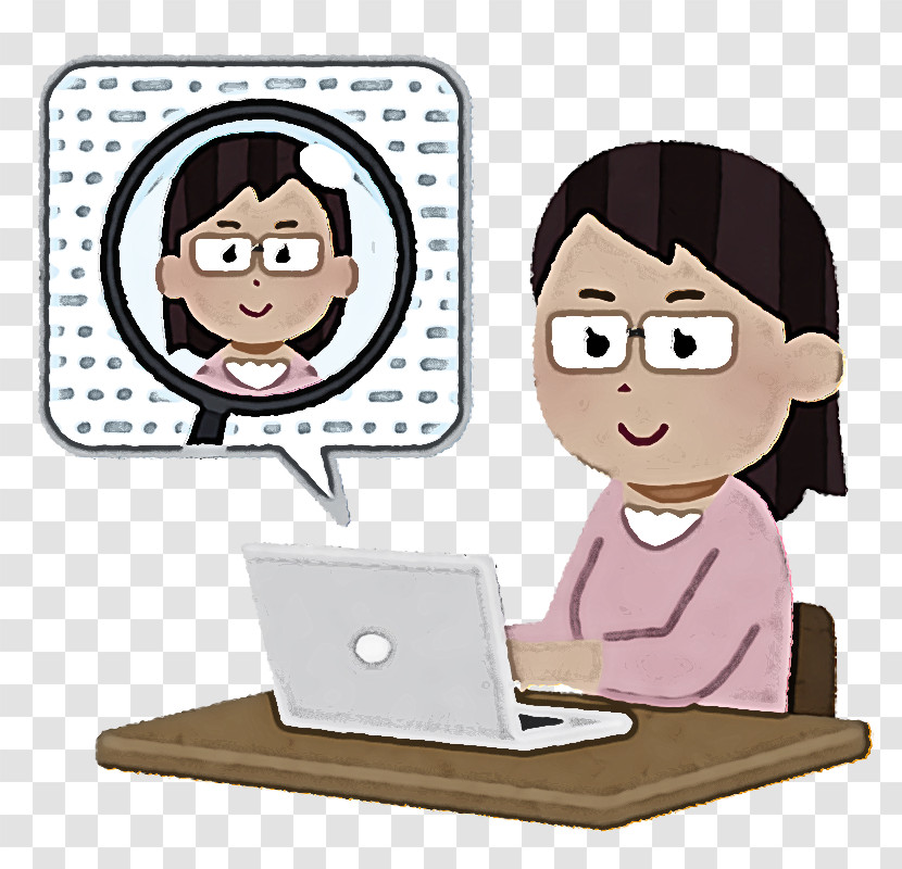 Computer Search Woman Transparent PNG