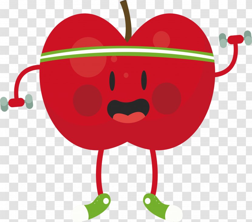 Apple Red Clip Art - Watercolor - Cartoon Exercise Apples Transparent PNG