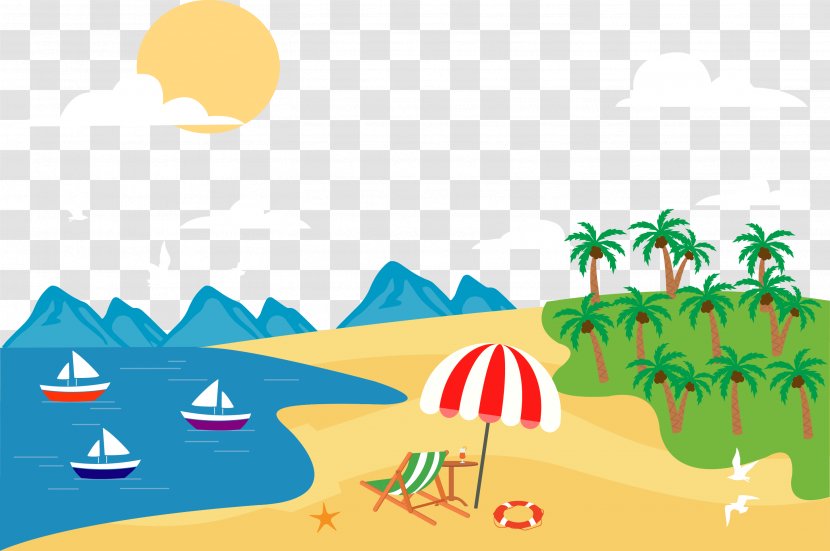 Vector Graphics Beach Clip Art Image - Holiday Transparent PNG