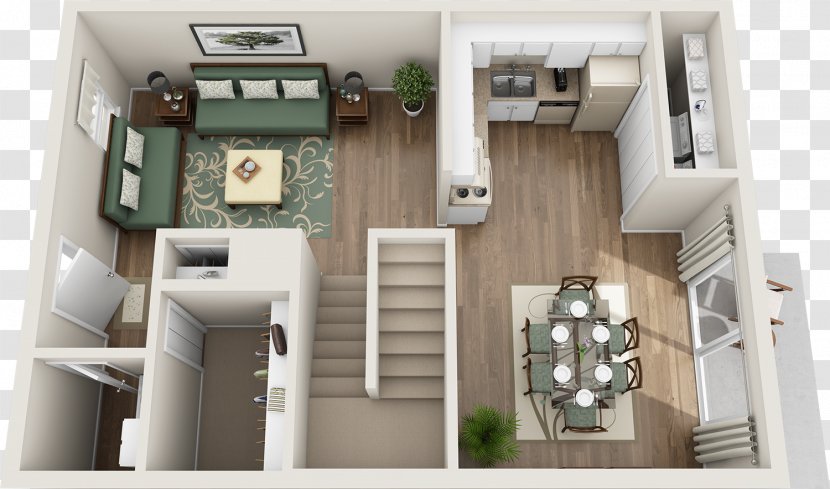 House Apartment Kitchen Bedroom Floor Plan - Roof Transparent PNG