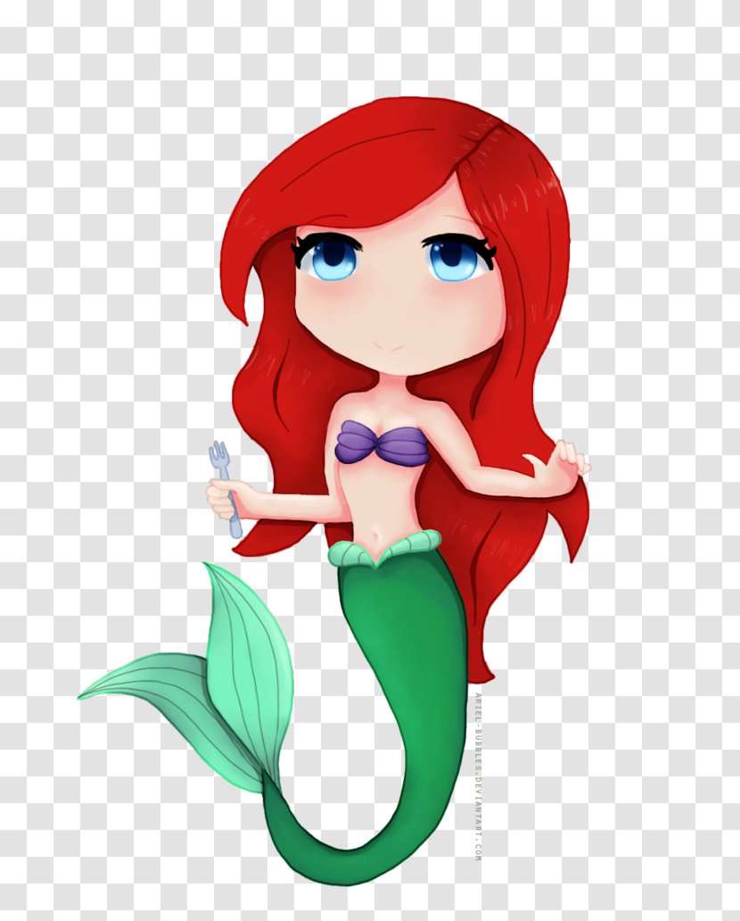 Ariel Mermaid Drawing Animation - Cartoon Transparent PNG