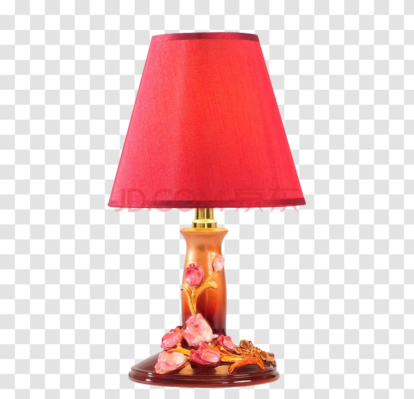 Lampshade Electric Light - Red Decorative Lamp Free To Pull The Material Transparent PNG