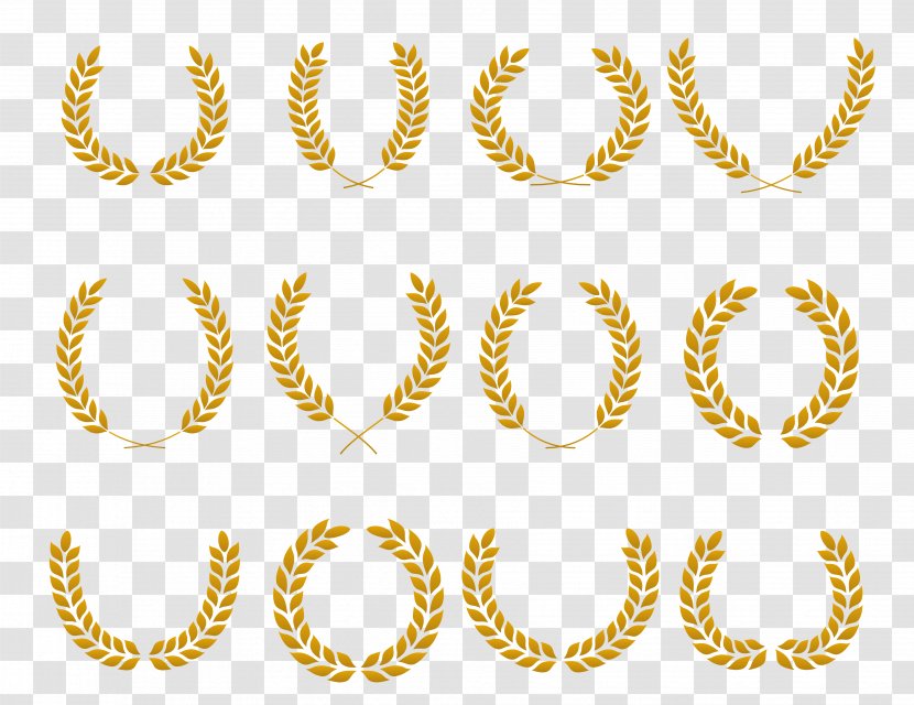 Wheat Euclidean Vector Ear - Gold - Crisp Flat Spike Rosette Transparent PNG