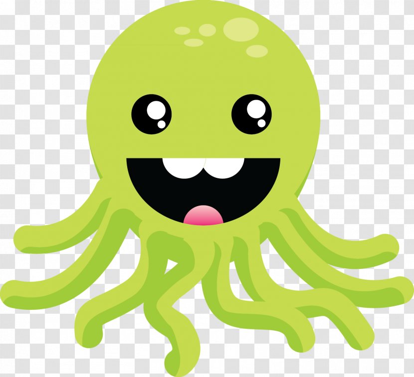 Humour Joke Clip Art - Green - Cute Octopus Image Transparent PNG